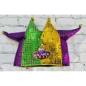 Rare Bacardi Mardi Gras Jester Hat